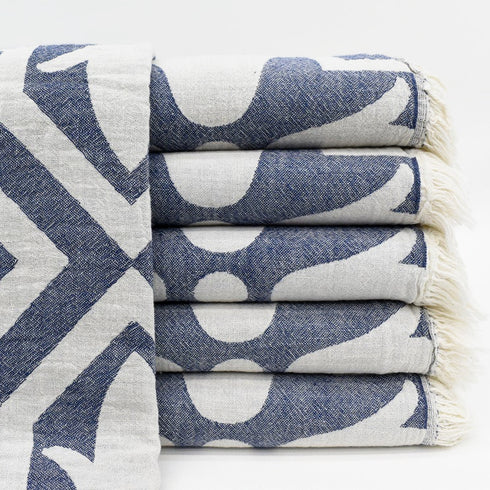 トルコ・タオル・ペシュテマル・リリー柄・ブラッシュNB