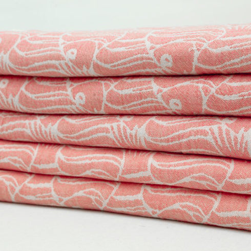 トルコ・フェイスタオル・ペシュテマル・フィッシュ柄・オレンジ柄