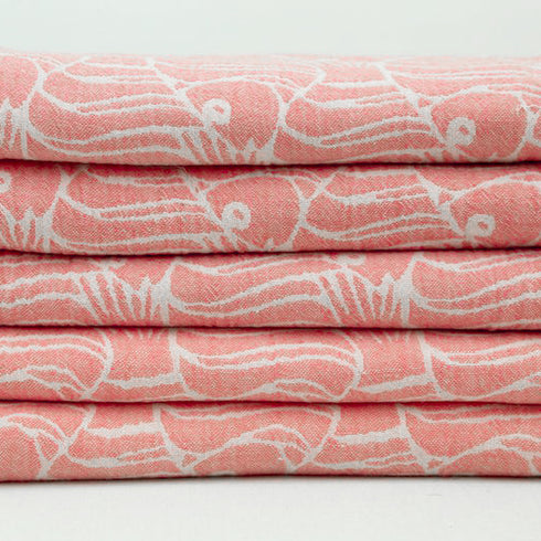 トルコ・フェイスタオル・ペシュテマル・フィッシュ柄・オレンジ柄