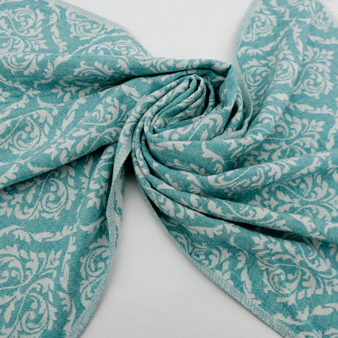 トルコ・フェイスタオル・ボタニカル柄・ミントグリーン