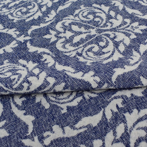 トルコ・タオル・ペシュテマル・ボタニカル柄・ネイビー