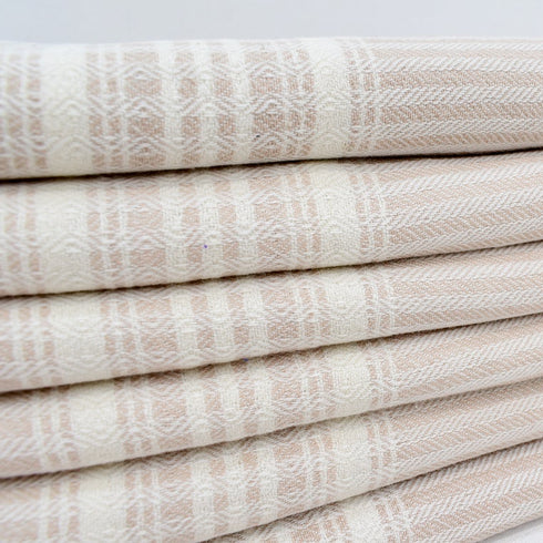 トルコ・キッチンタオル・ペシュテマル/ボーダーベージュ