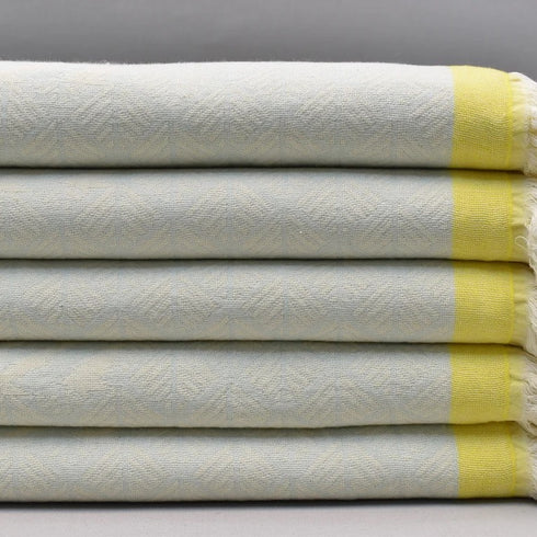 トルコ・バスタオル・ペシュテマル・オリエンタル柄レモン